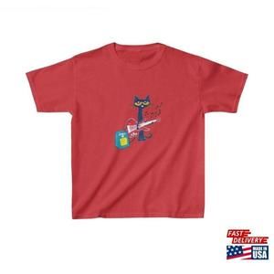 Pete The Cat Playing Guitar Baby Tee Y2K Tee 90S Classic Tshirt
